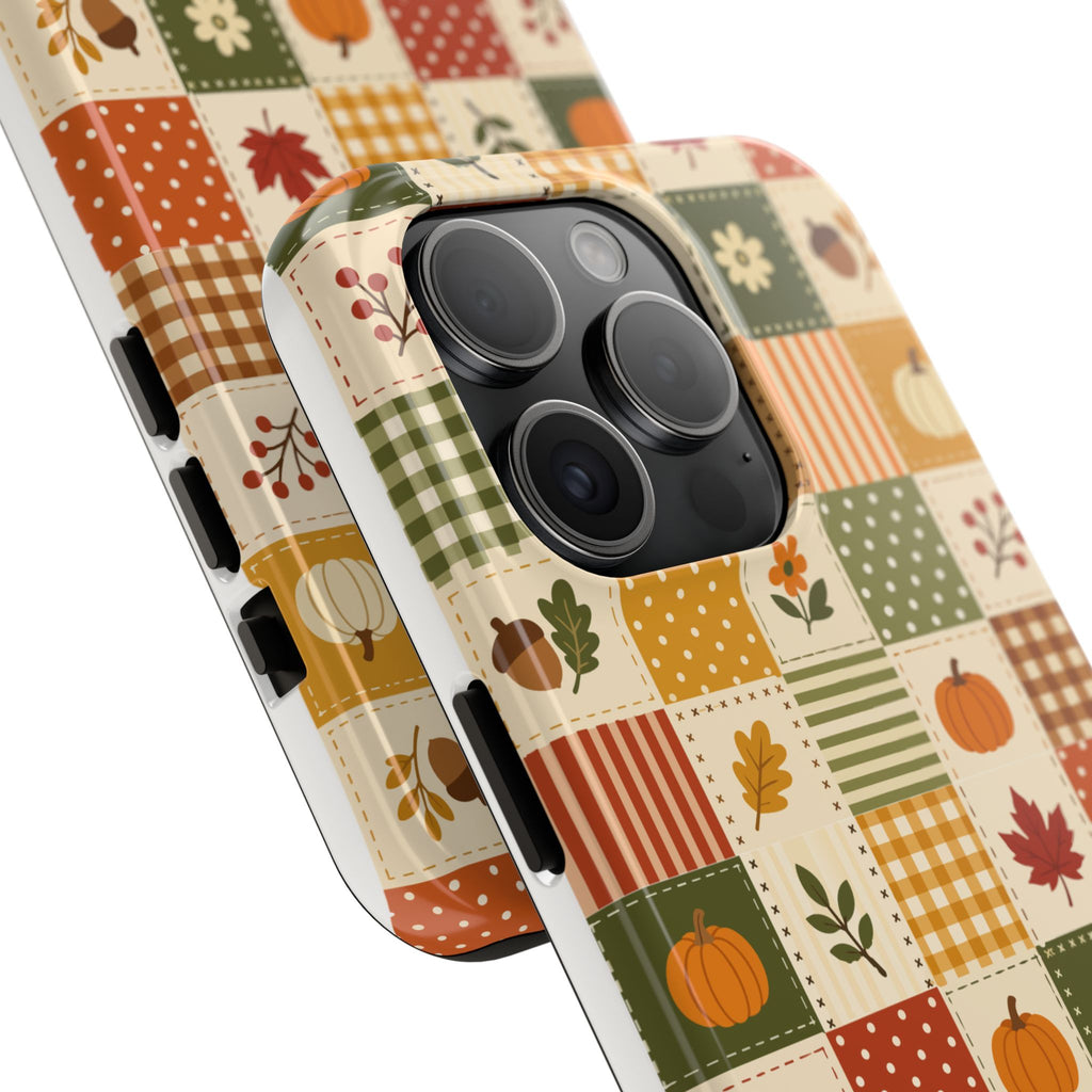 iPhone Case - Patchwork Orange Green Halloween Theme