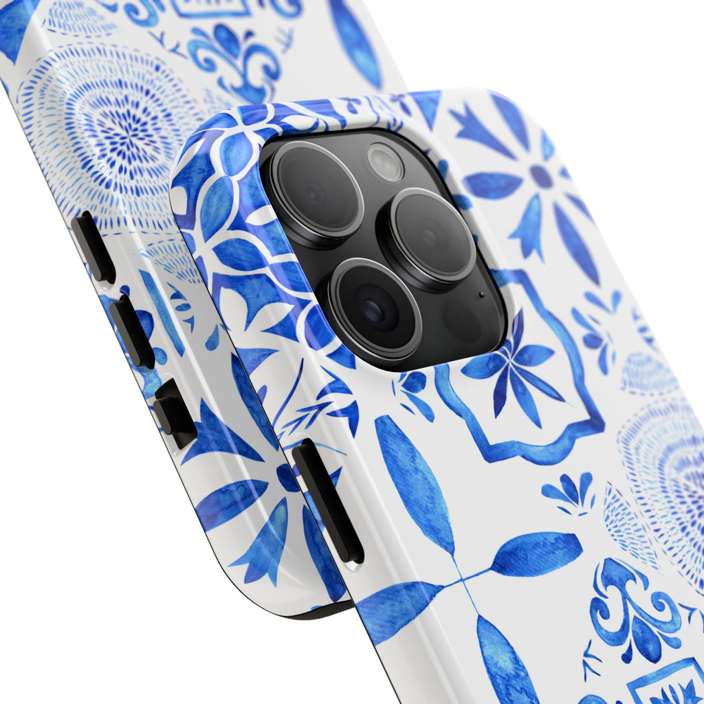 iPhone Case Pastel Santorini Inspired Blue White