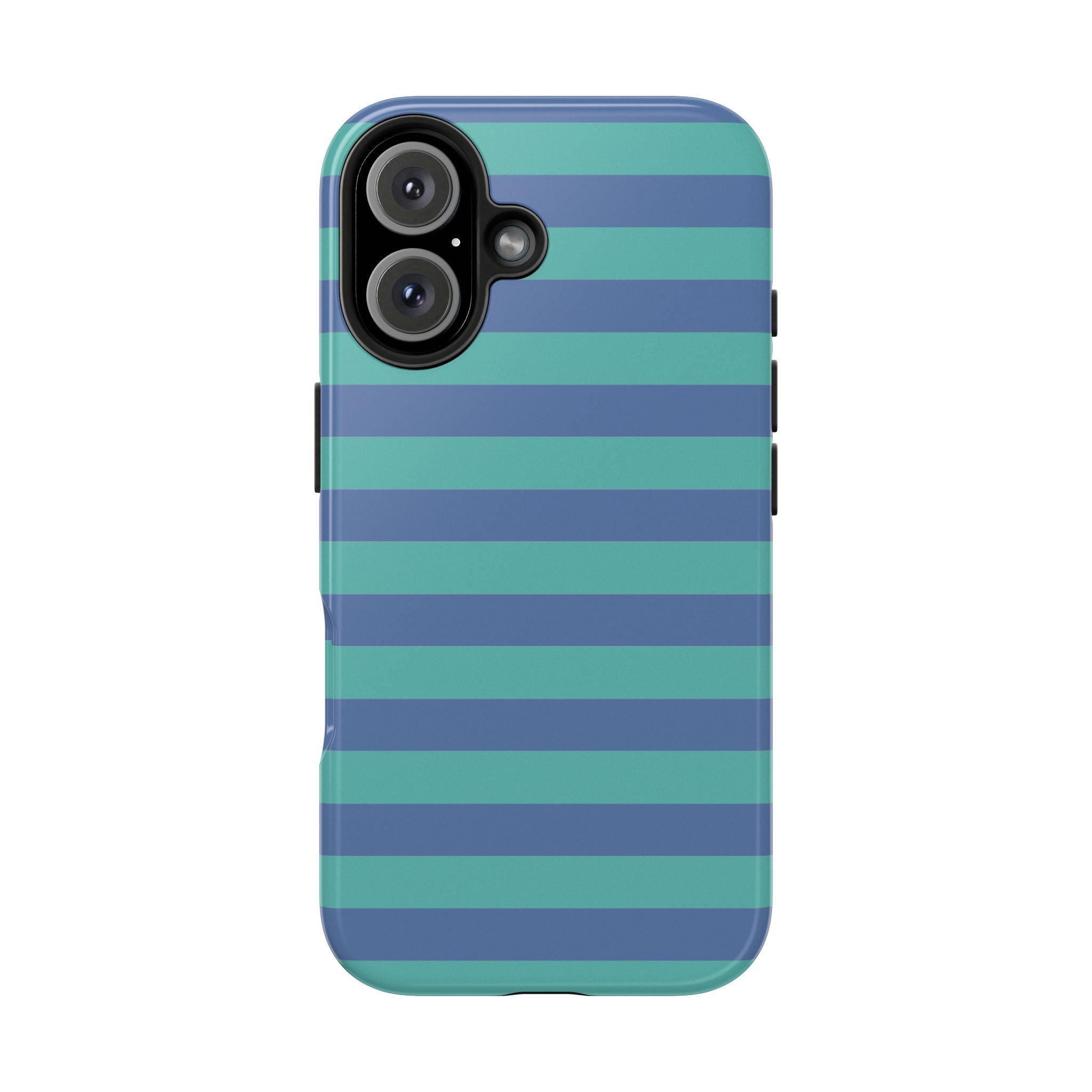 iPhone Case Navy Aqua Stripes