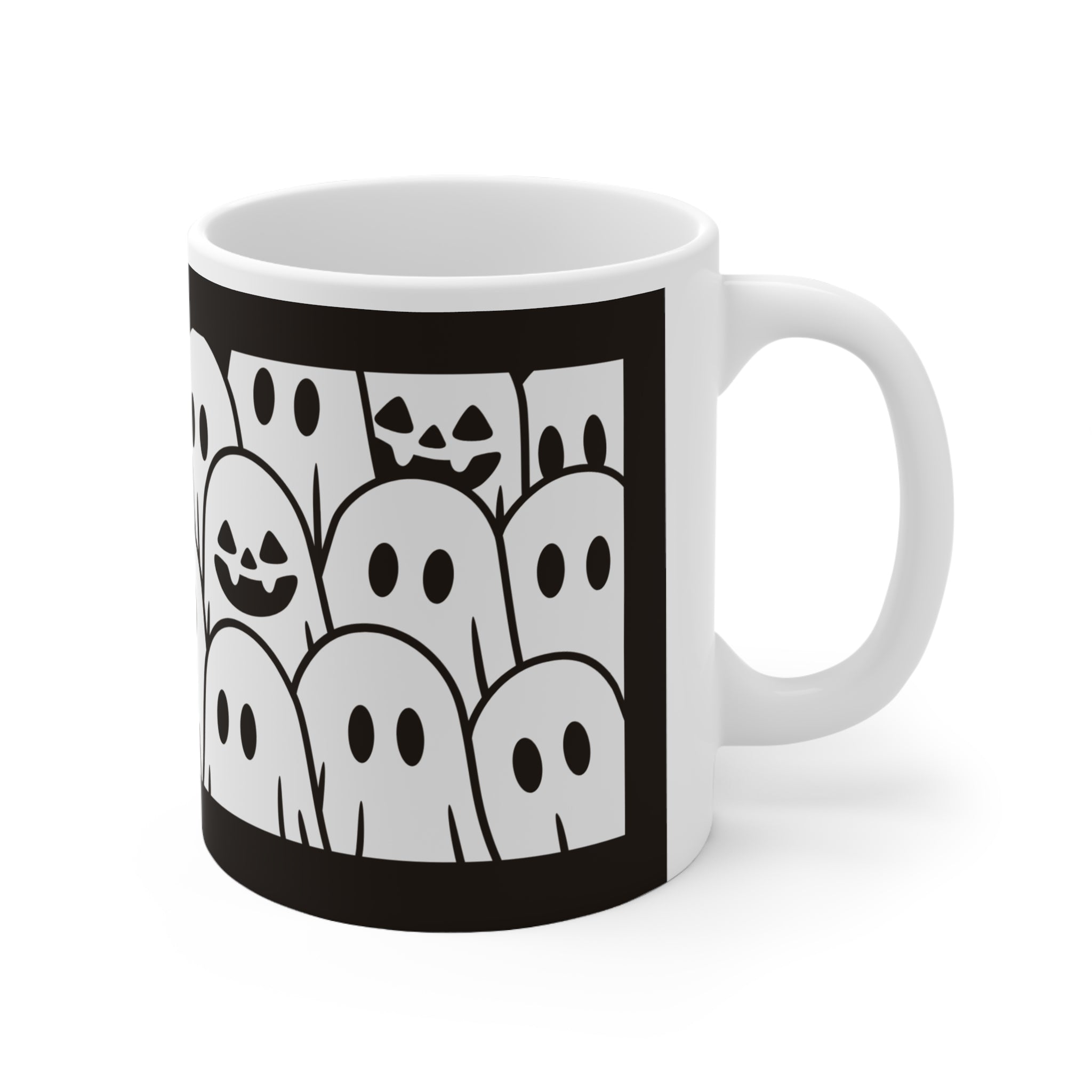 Spooky Halloween Ghost Mug — Ceramic Coffee Cup
