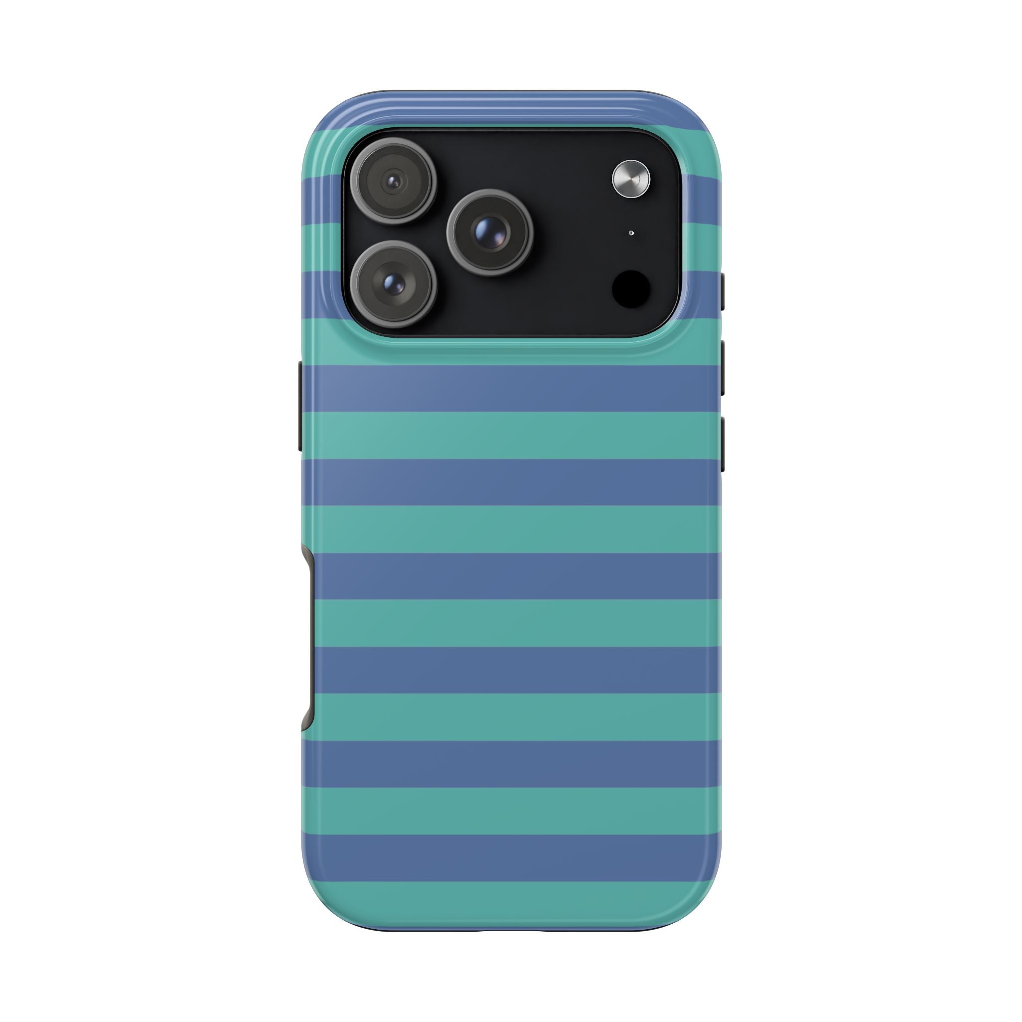 iPhone Case Navy Aqua Stripes