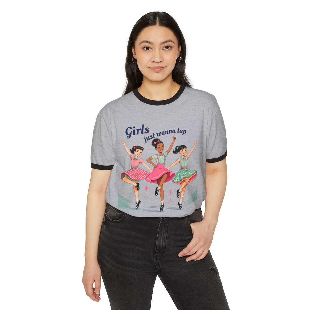 Girls Just Wanna Tap Ringer T-Shirt