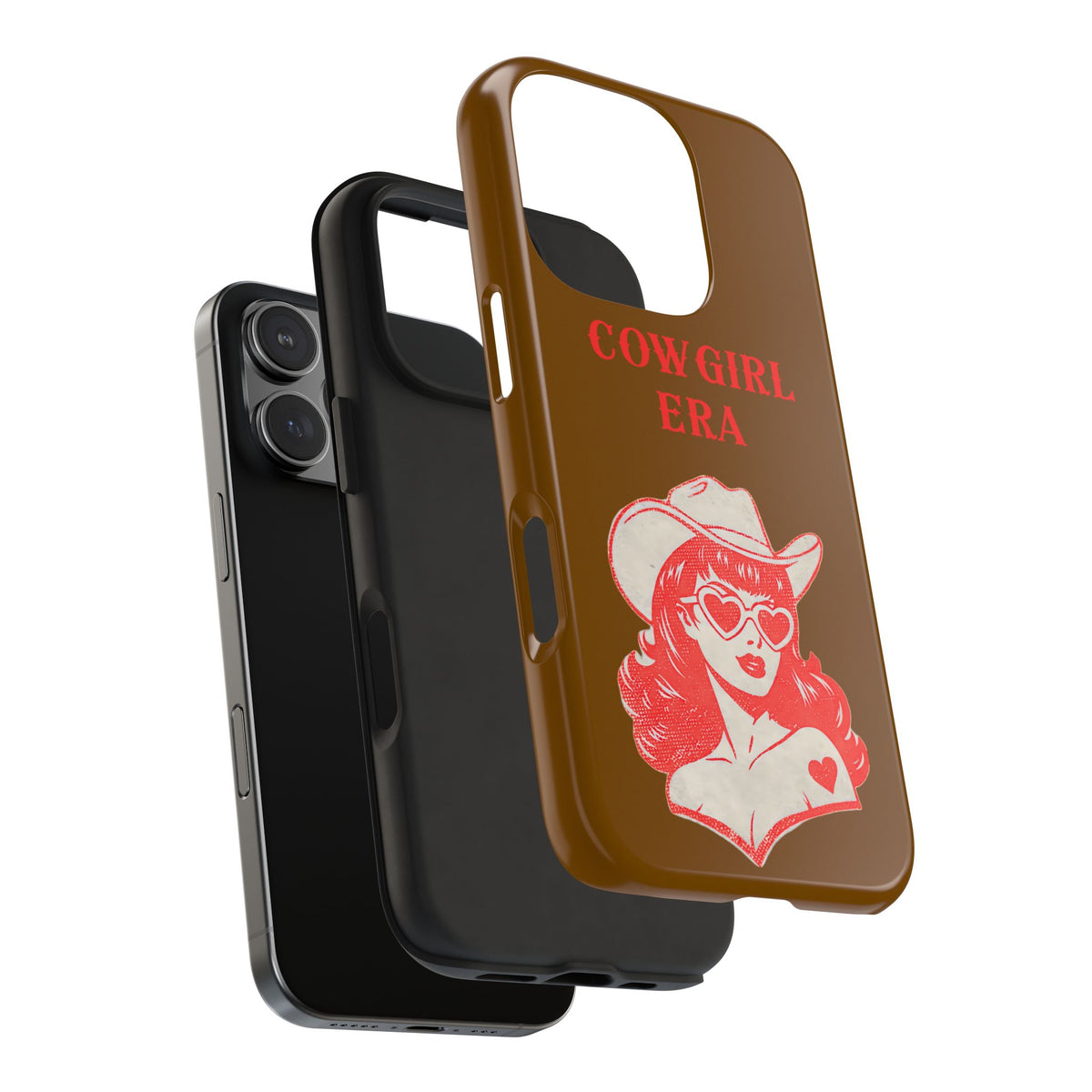 Ladies iPhone Case - Cowgirl Era Brown Red