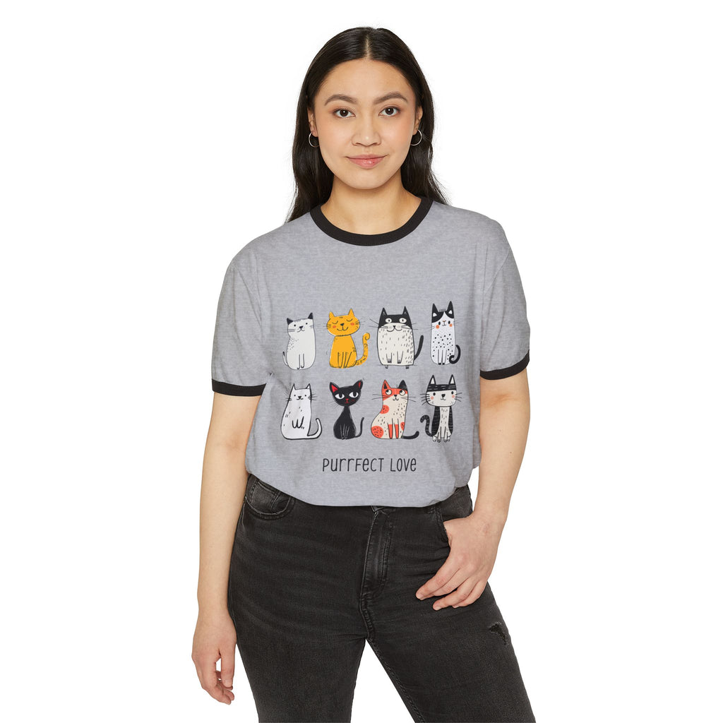 Purrfect Cat Lovers Ringer T-Shirt