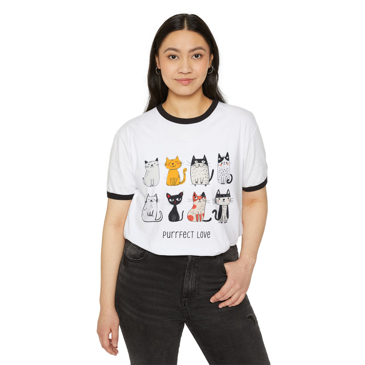 Purrfect Cat Lovers Ringer T-Shirt