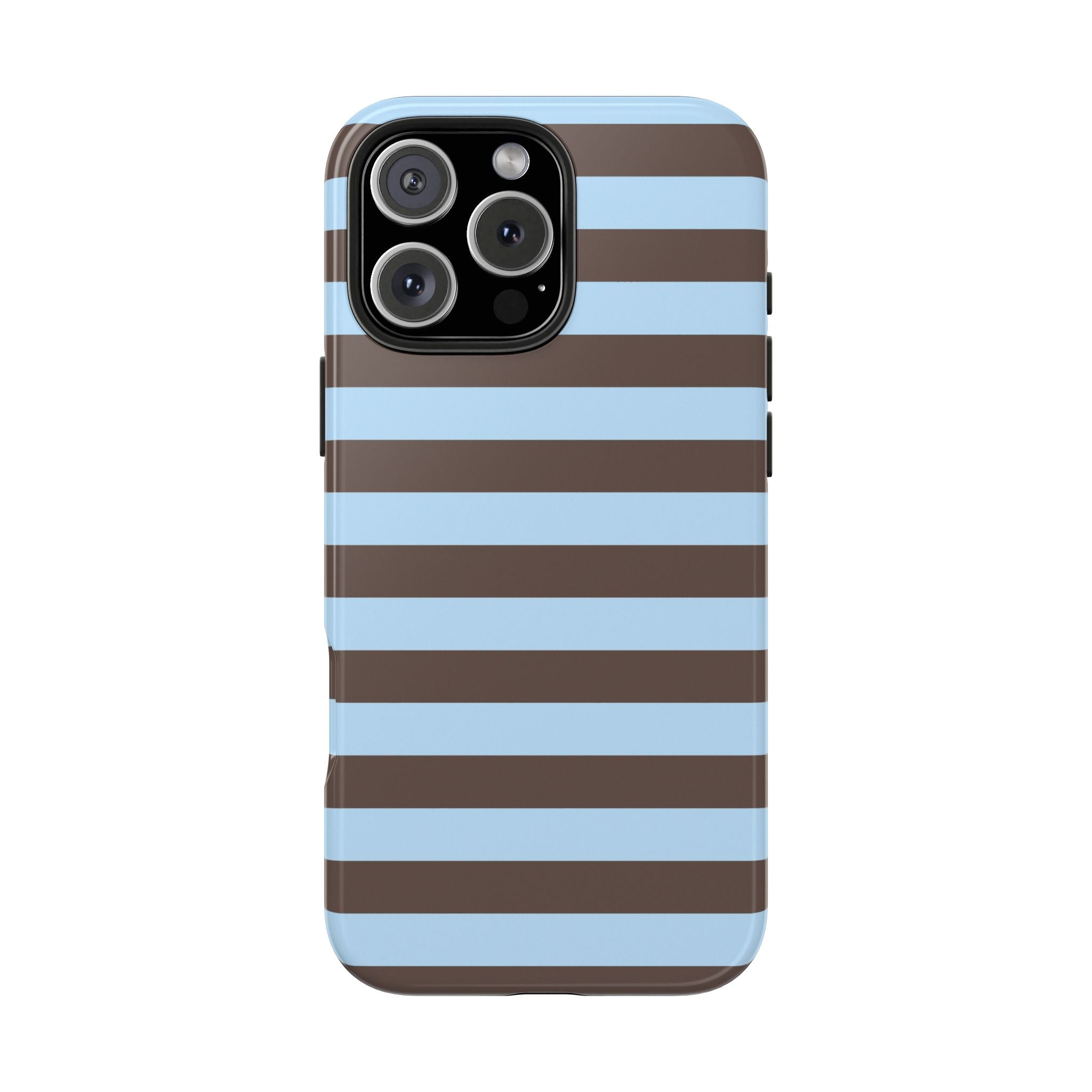 iPhone Case Blue Brown Stripes