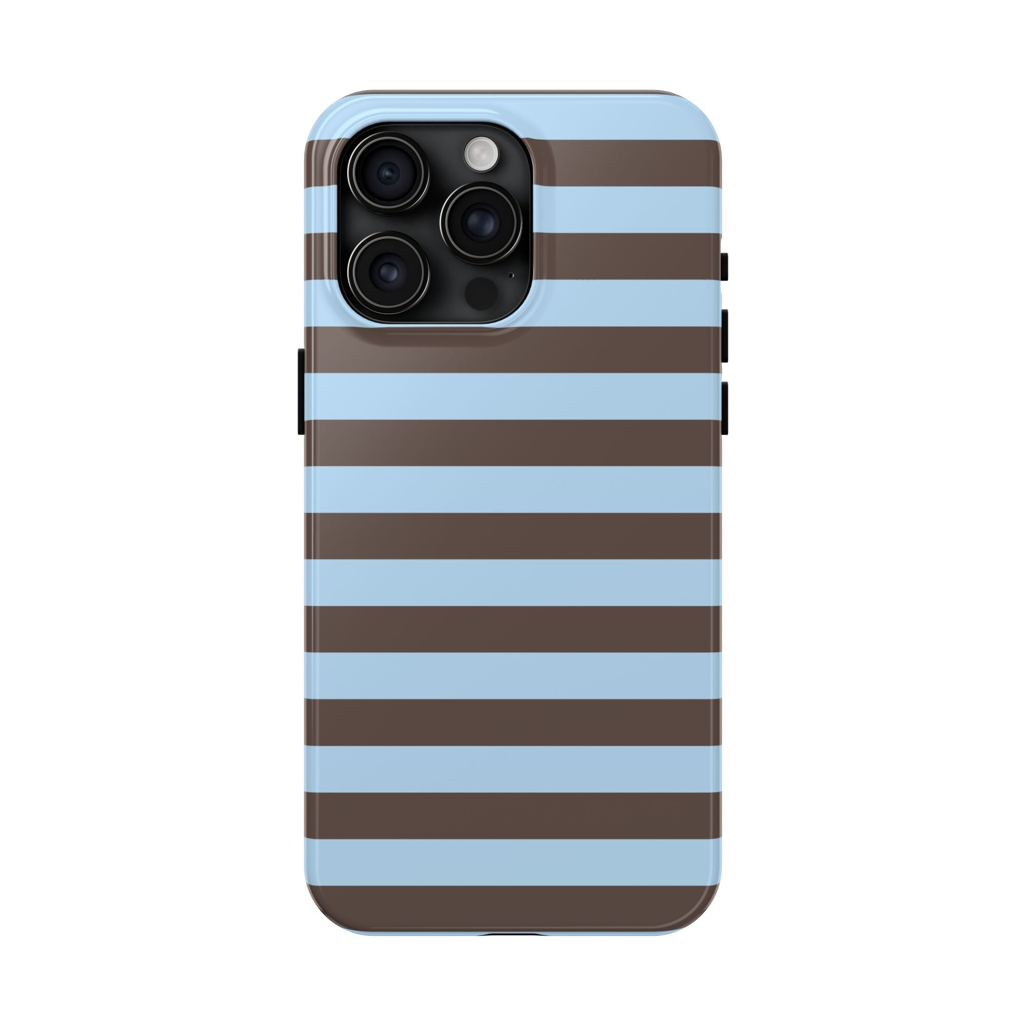 iPhone Case Blue Brown Stripes