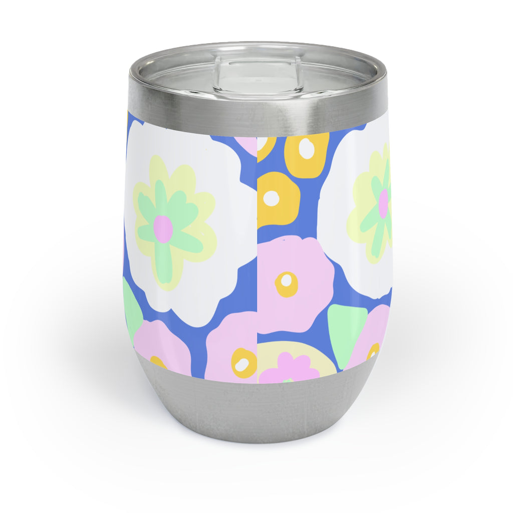 Chill Wine Tumbler - Colourful Floral Design