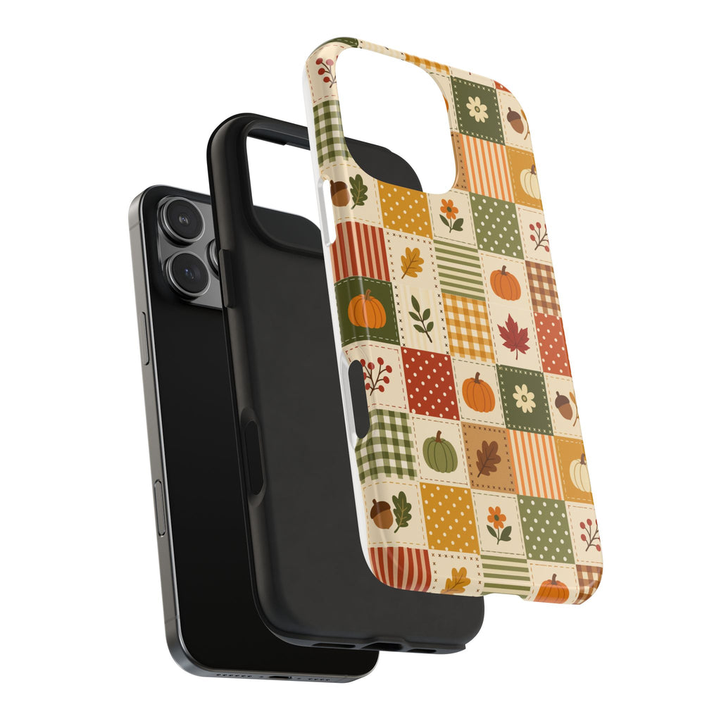 iPhone Case - Patchwork Orange Green Halloween Theme