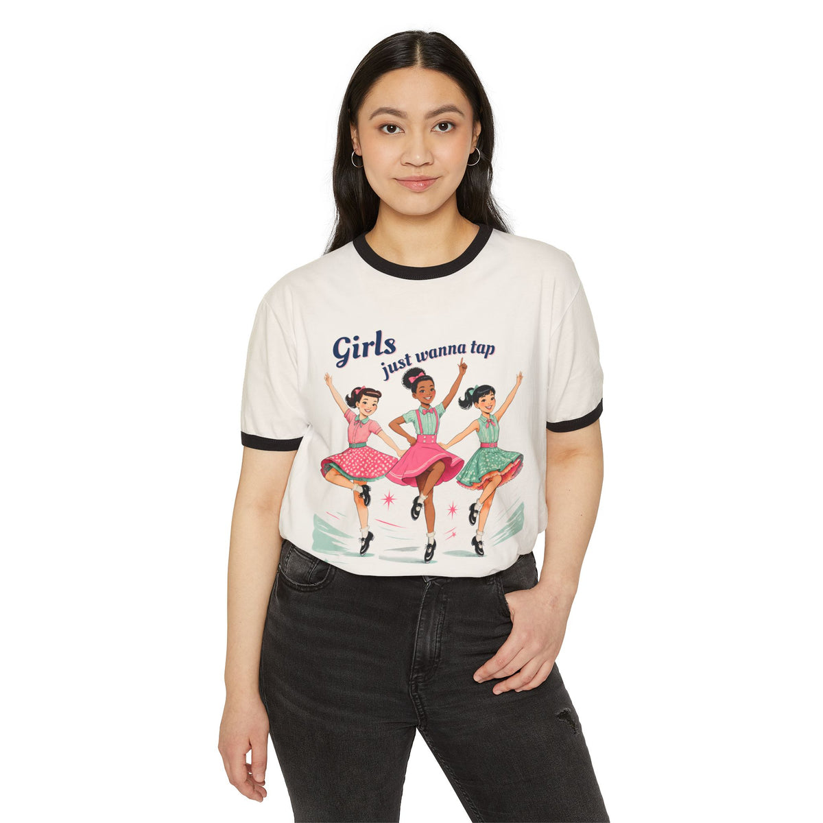 Girls Just Wanna Tap Ringer T-Shirt