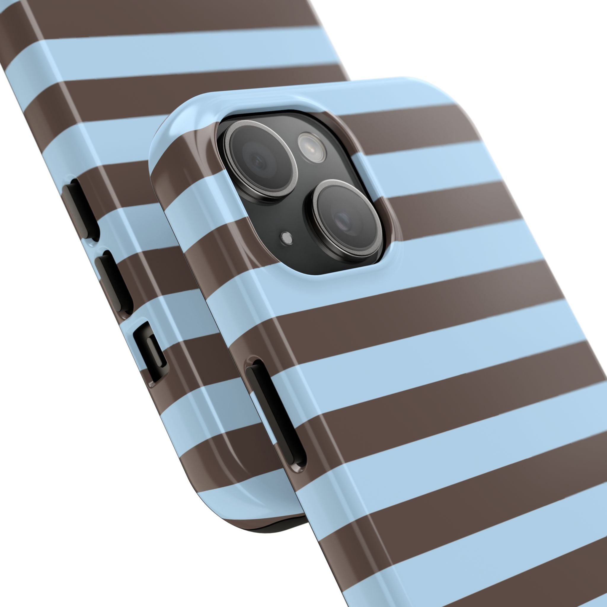 iPhone Case Blue Brown Stripes