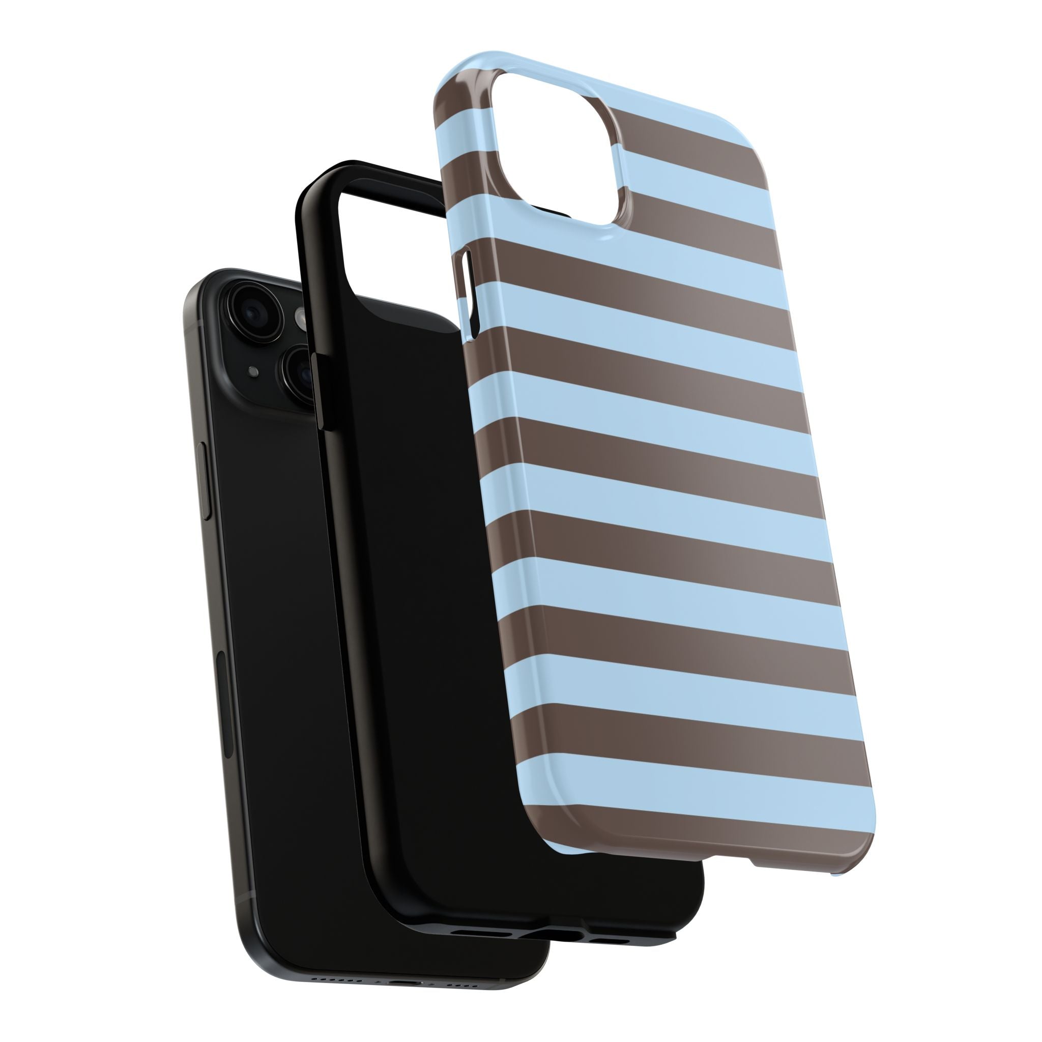 iPhone Case Blue Brown Stripes