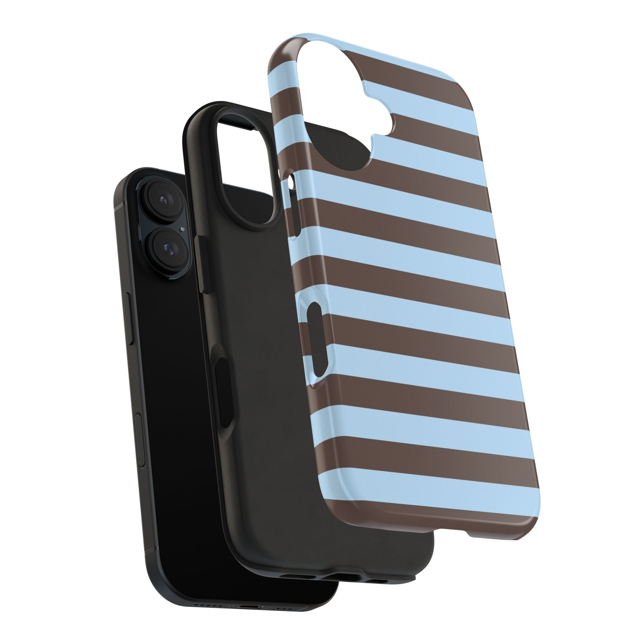 iPhone Case Blue Brown Stripes