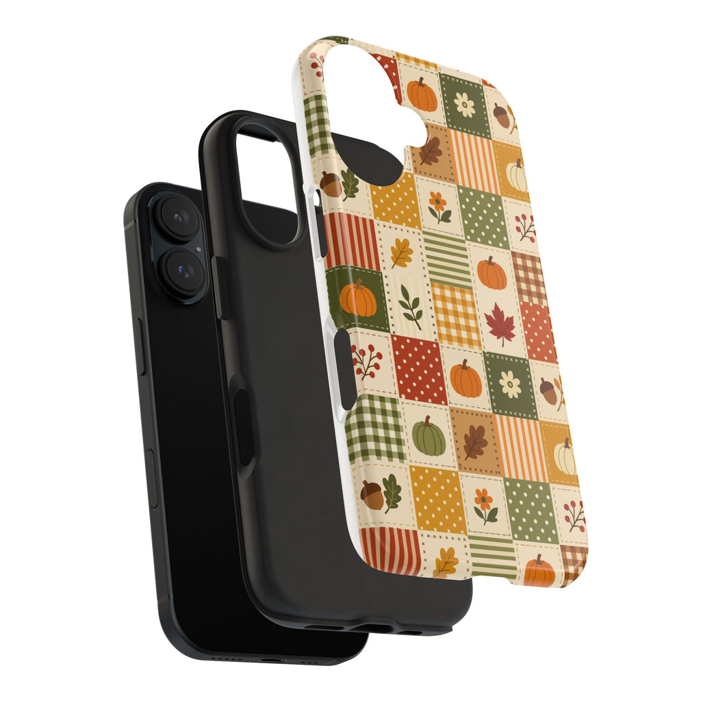 iPhone Case - Patchwork Orange Green Halloween Theme