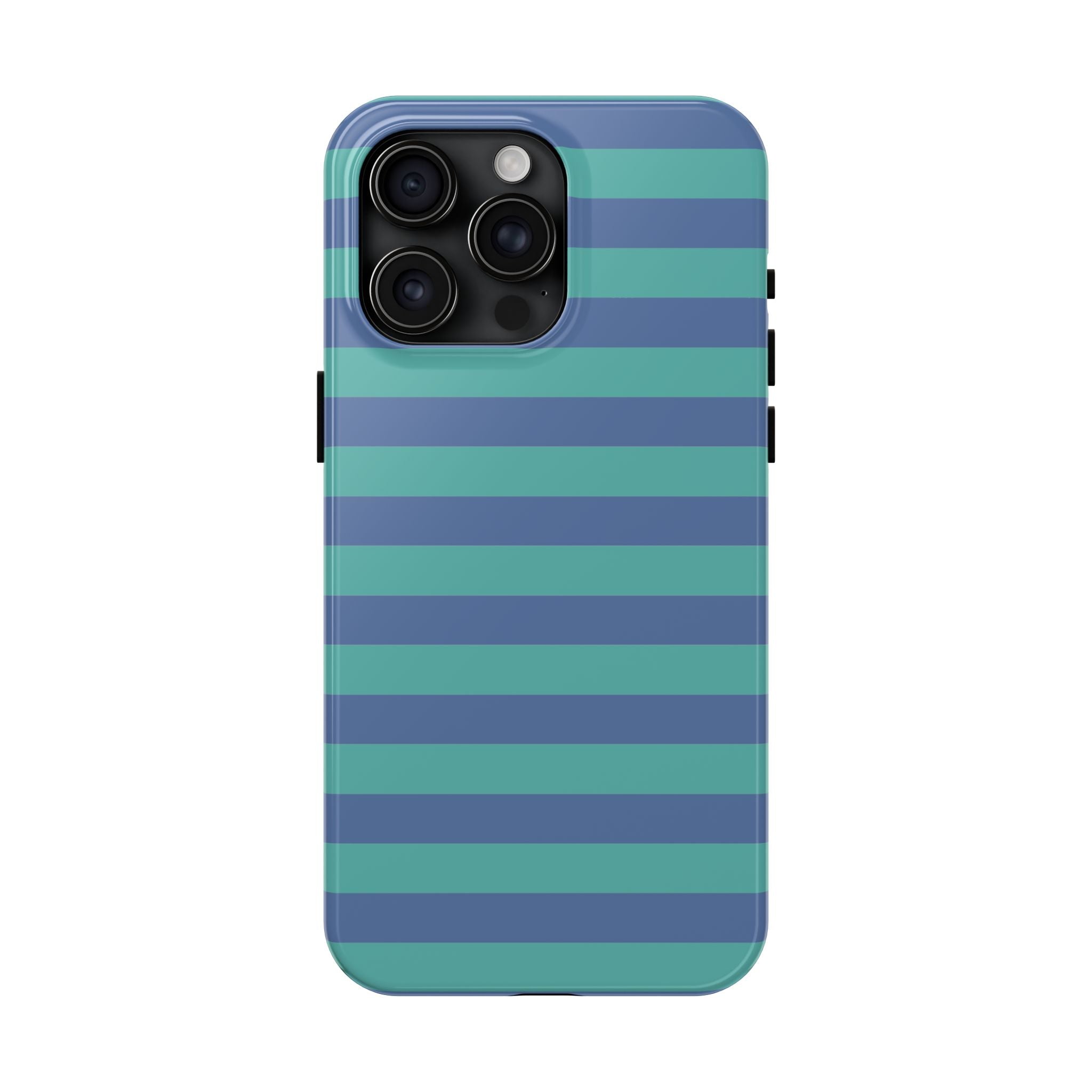 iPhone Case Navy Aqua Stripes