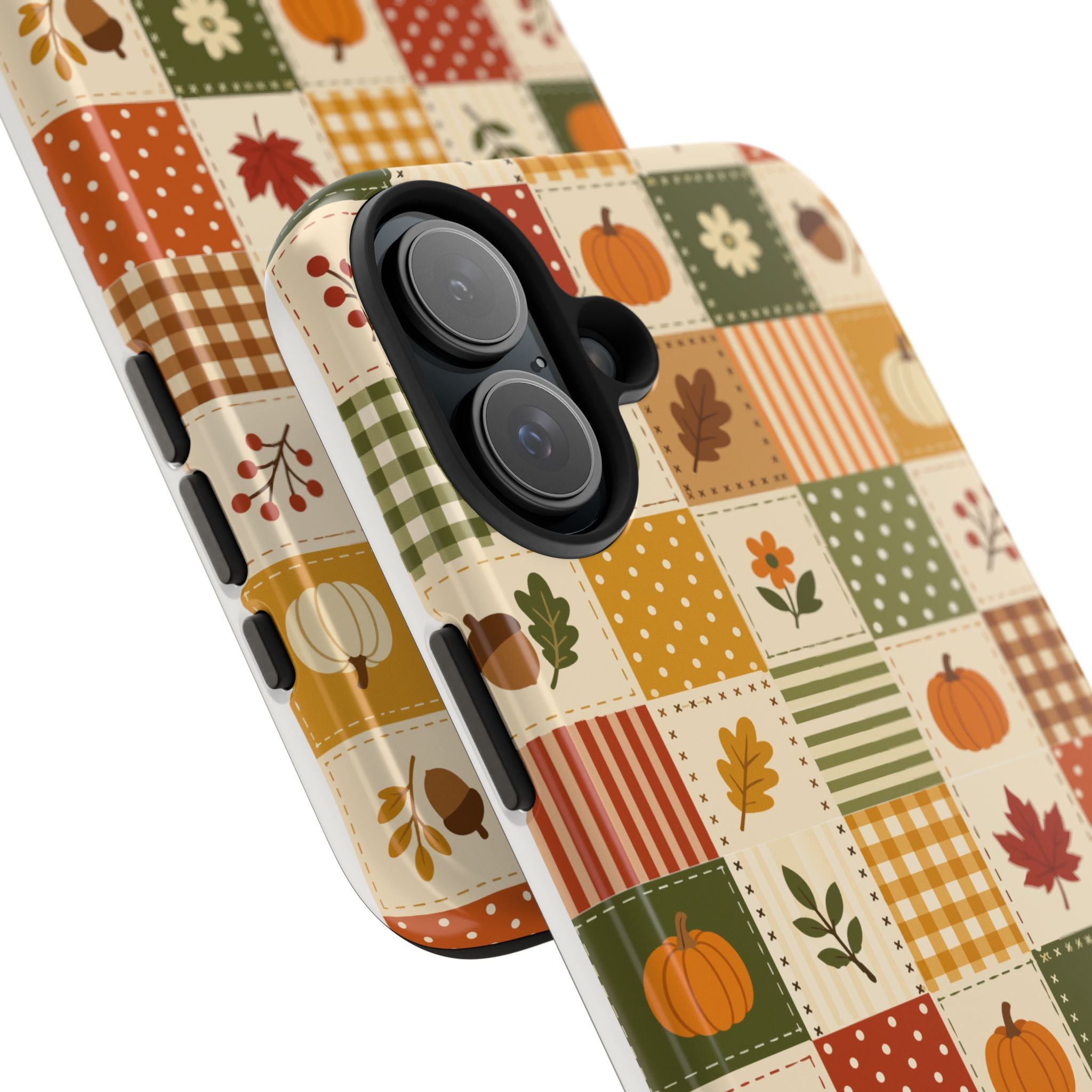 iPhone Case - Patchwork Orange Green Halloween Theme