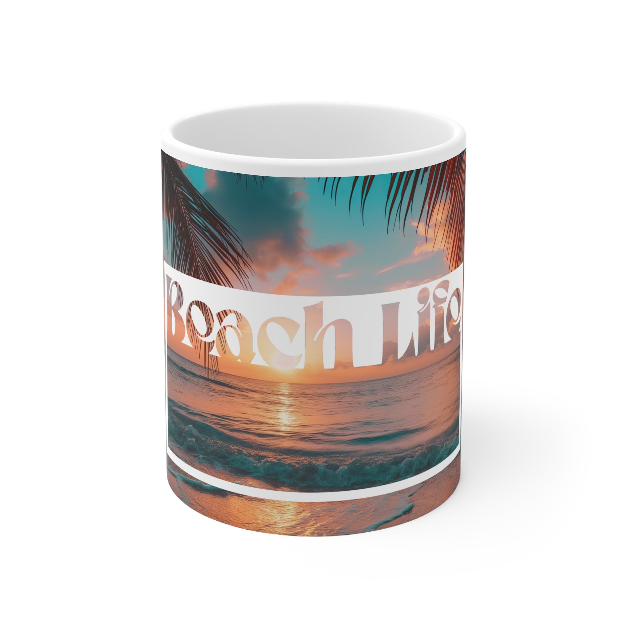 Beach Life Mug — Ceramic Coffee Cup