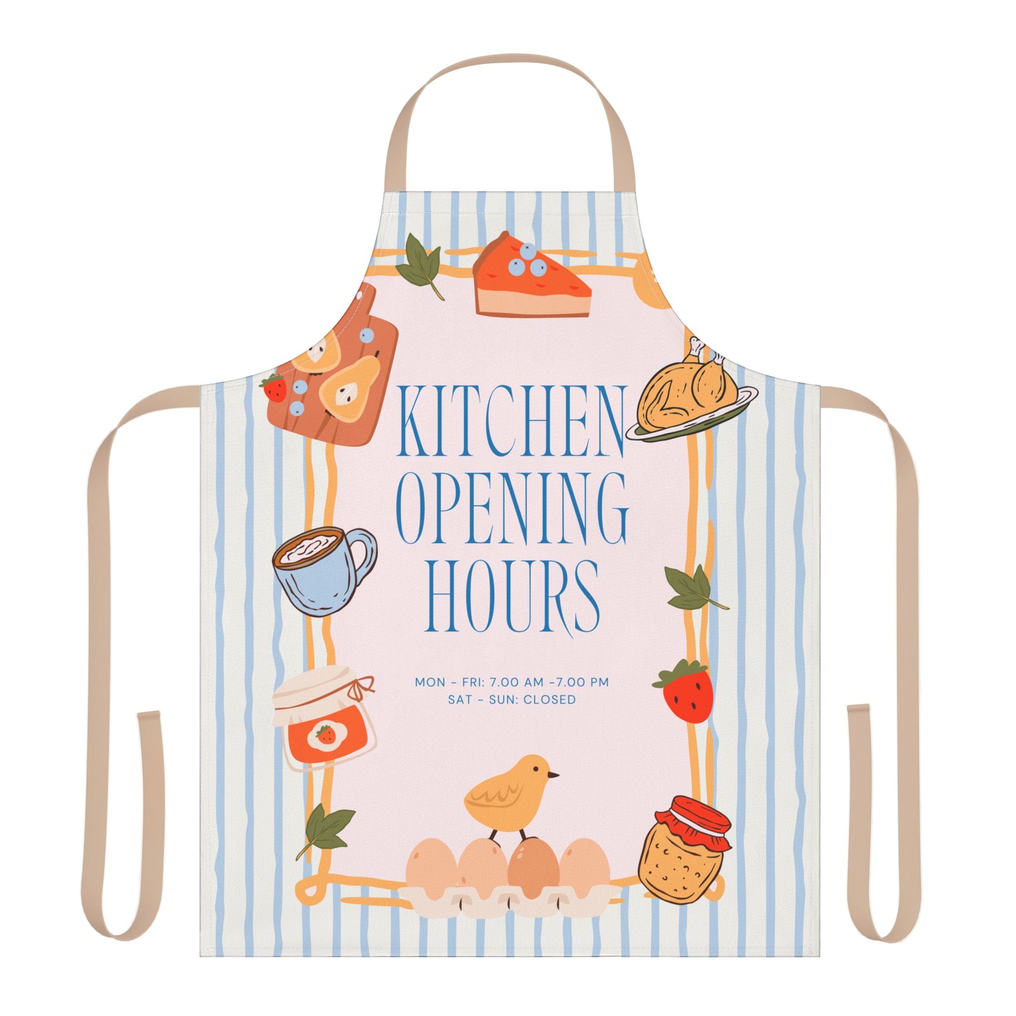 Opening Hours Funny Apron