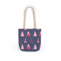 Purple Pink Winter Christmas Tree Canvas Tote Bag  - Beach-Ready Shopper