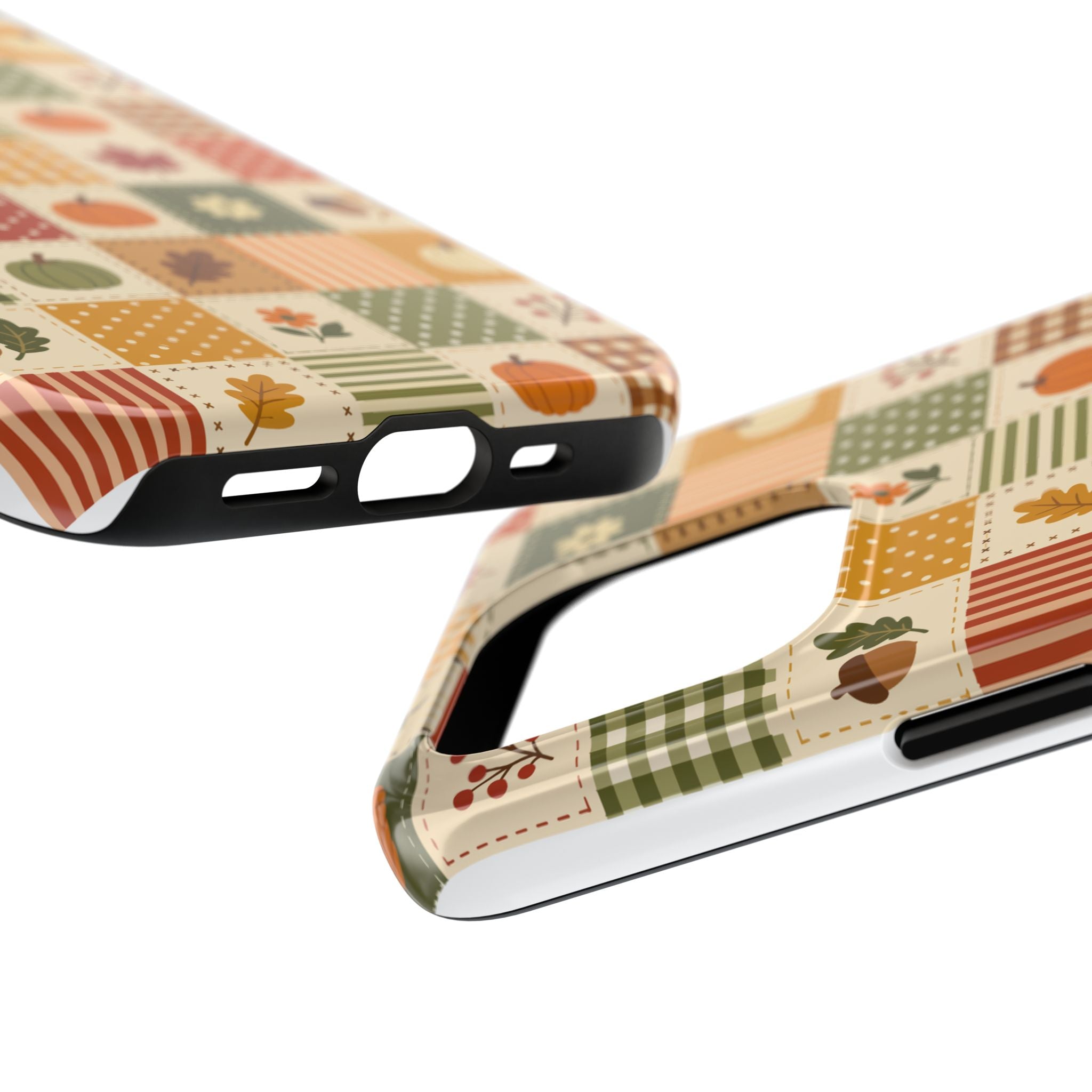 iPhone Case - Patchwork Orange Green Halloween Theme