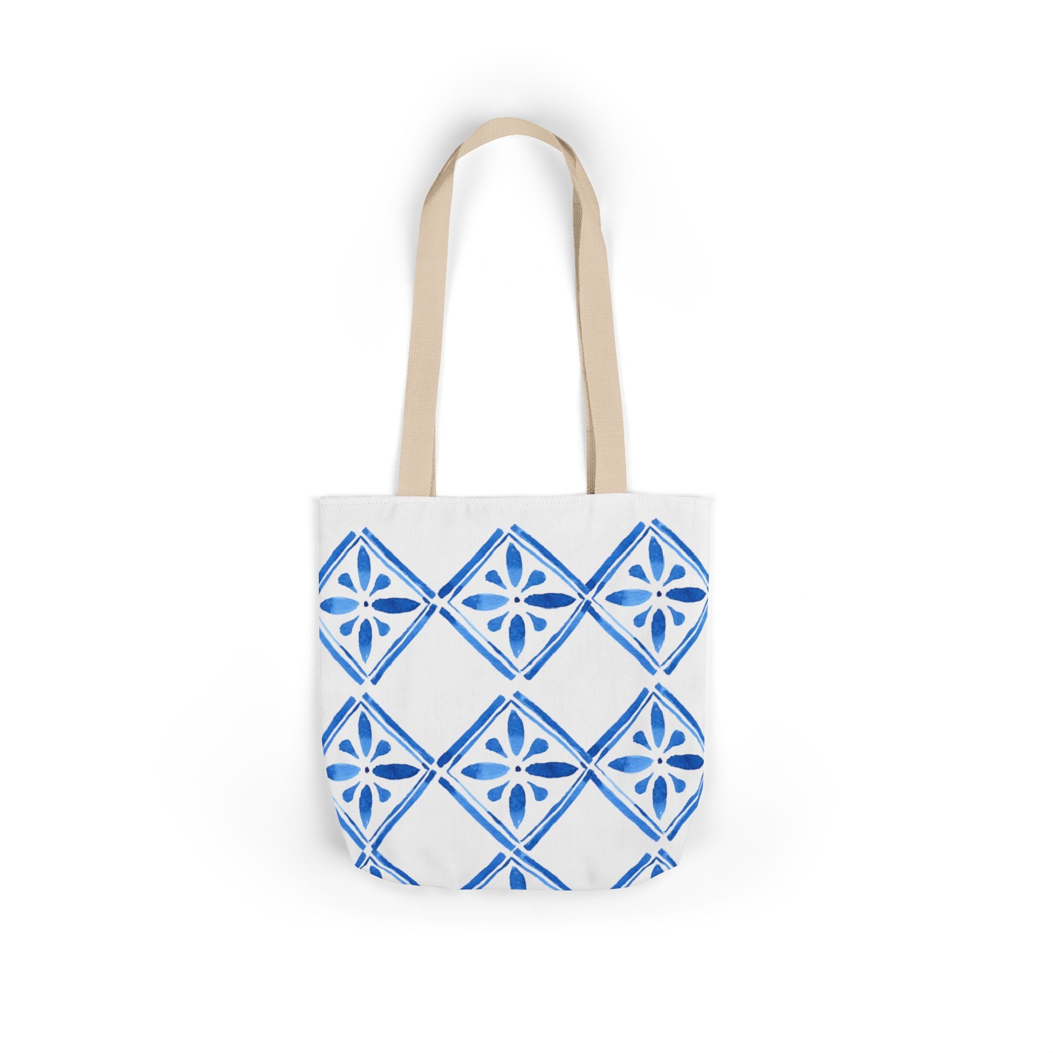 Canvas Tote Bag — Santorini Inspired Beach-Ready Shopper