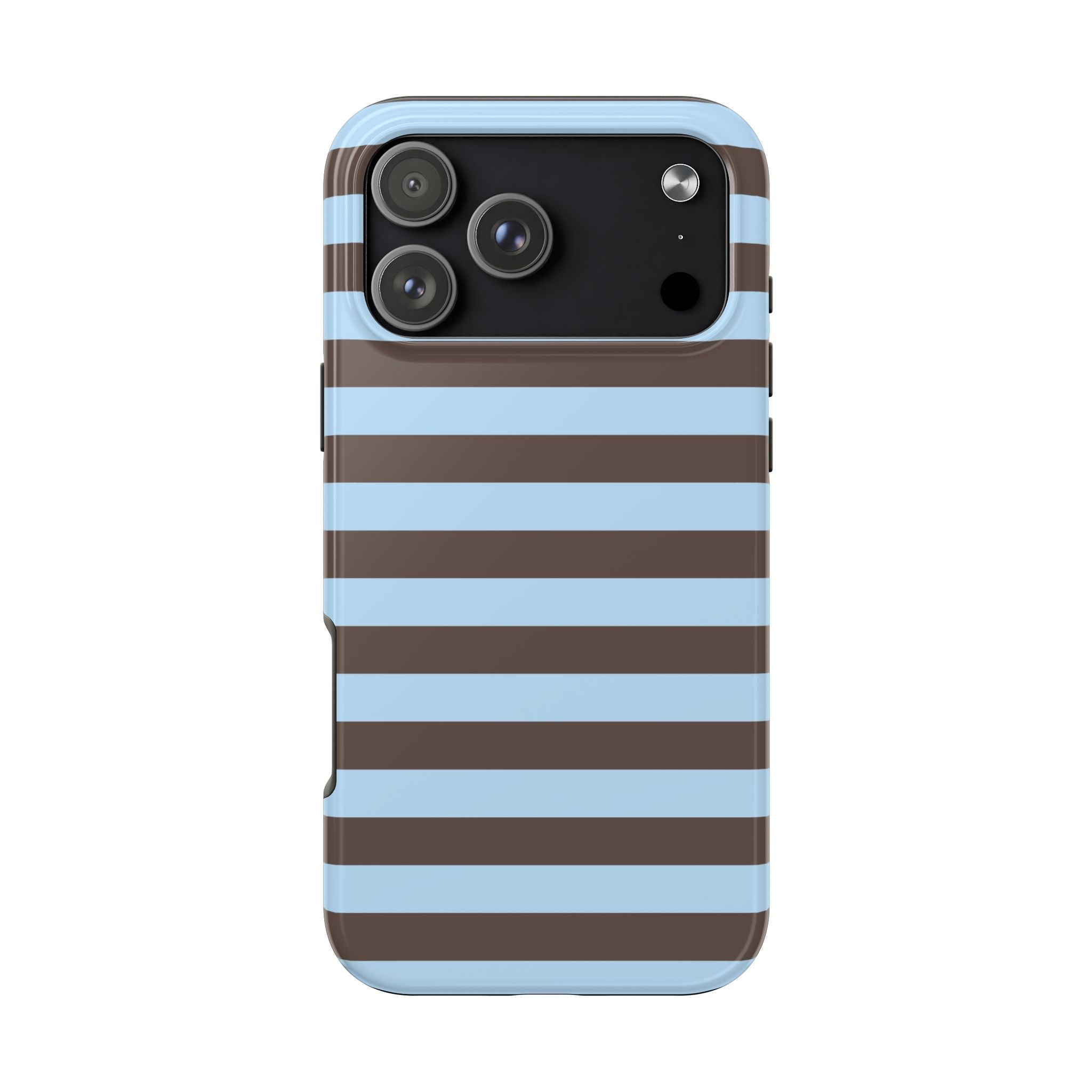 iPhone Case Blue Brown Stripes