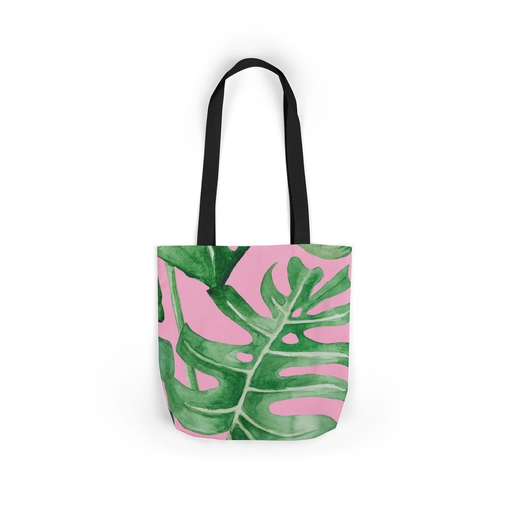 Striped Canvas Tote Bag — Tropical Beach-Ready Shopper