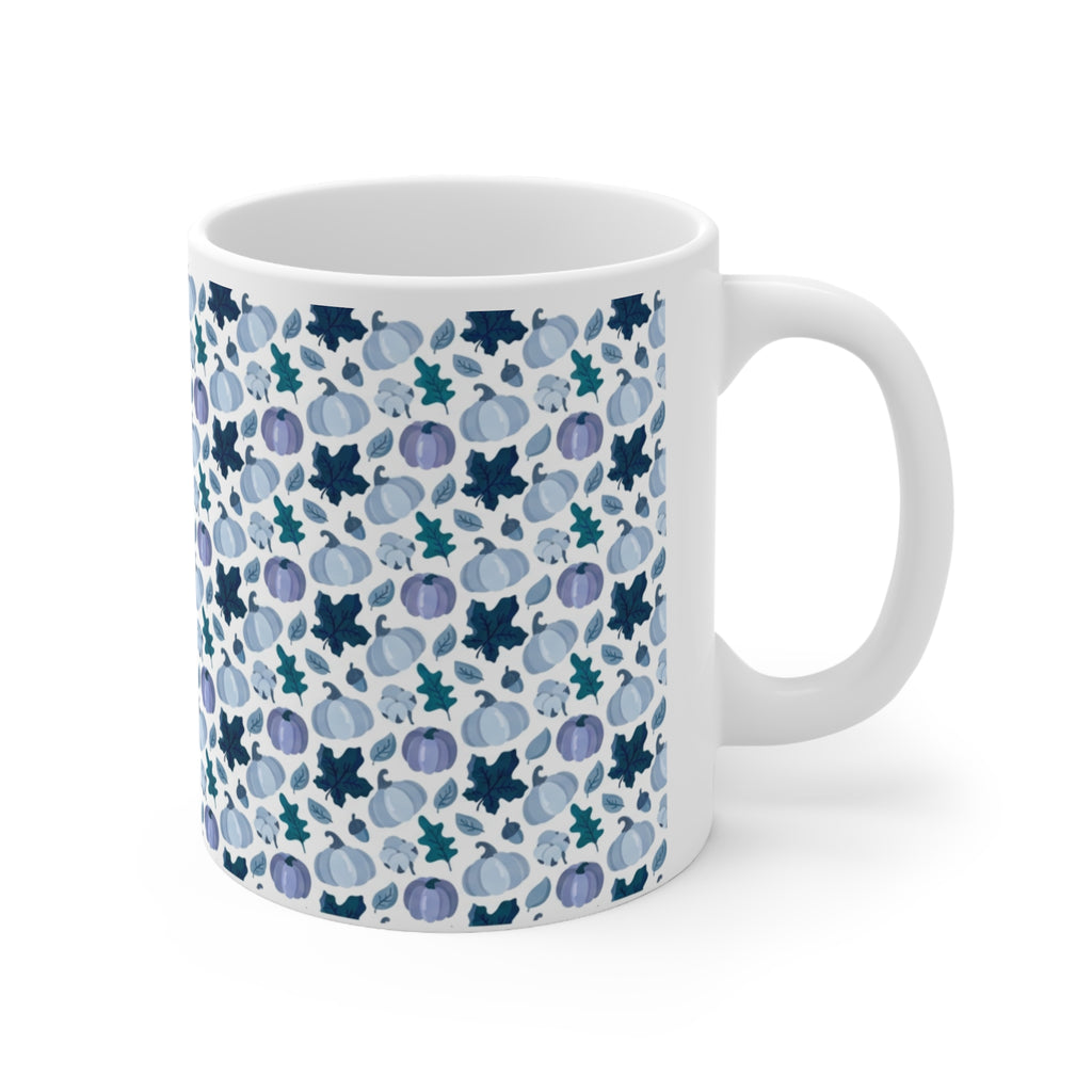 Blue Pumpkin Fall Coffee Halloween Mug — Ceramic Coffee Cup