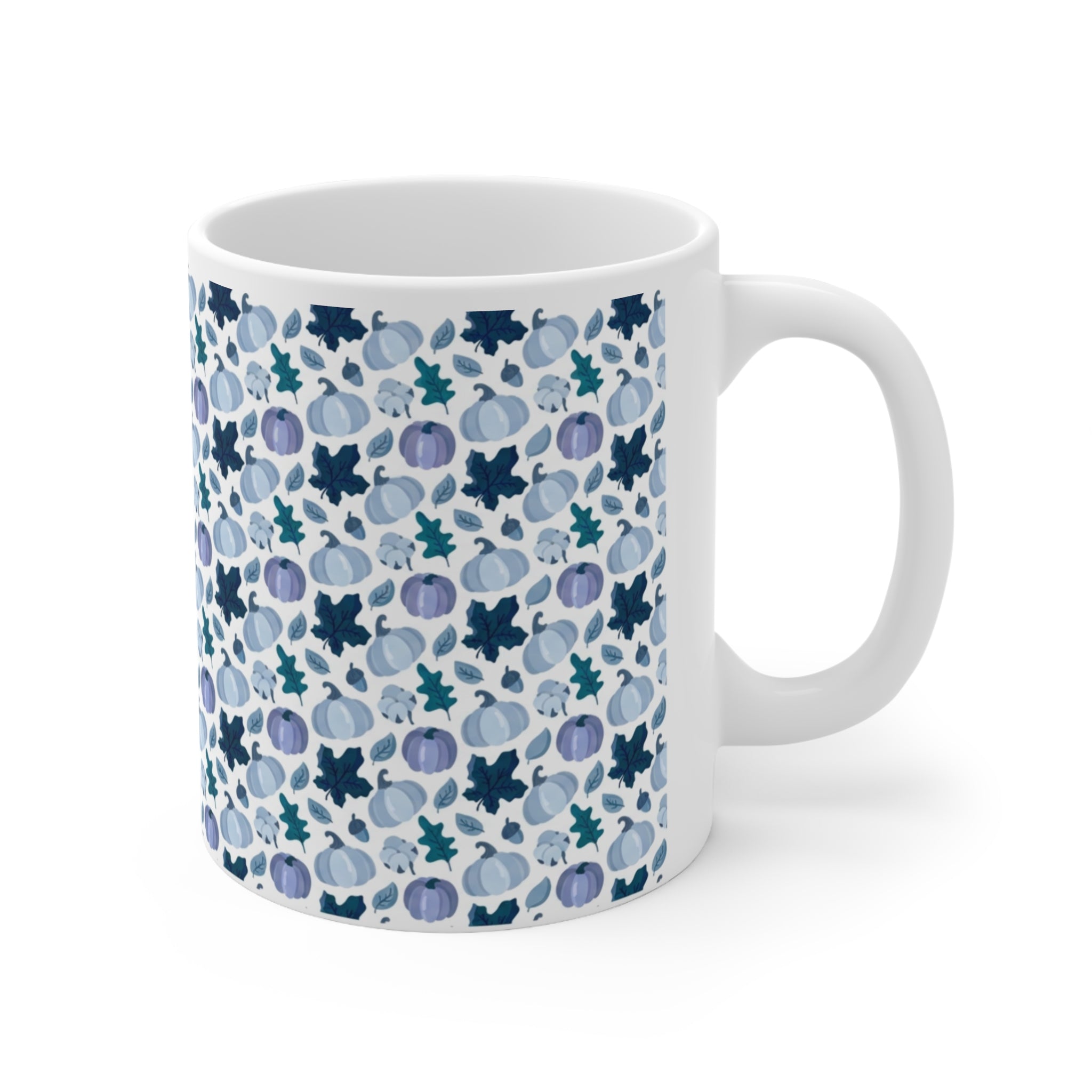 Blue Pumpkin Fall Coffee Halloween Mug — Ceramic Coffee Cup