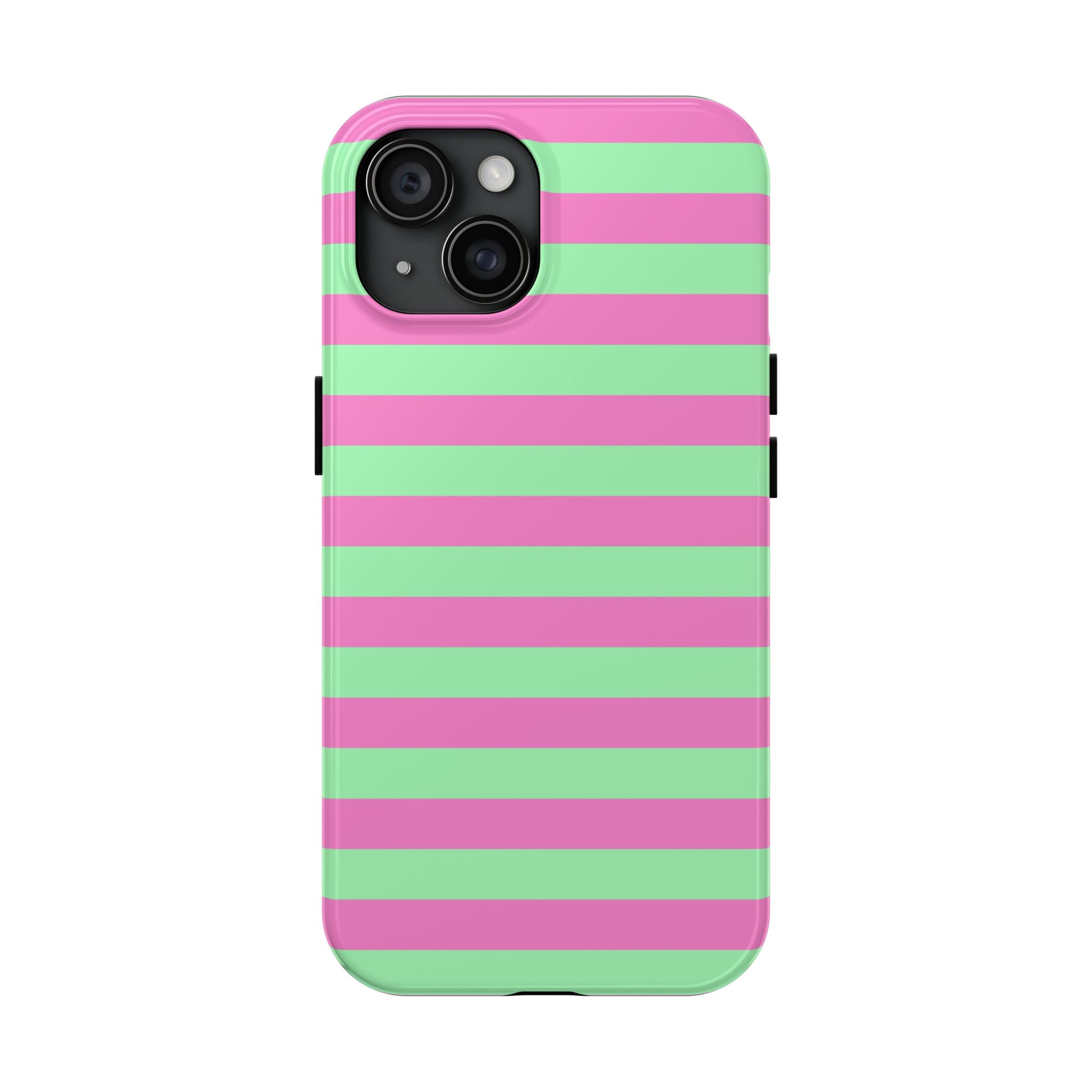 iPhone Case - Pink Green Stripes