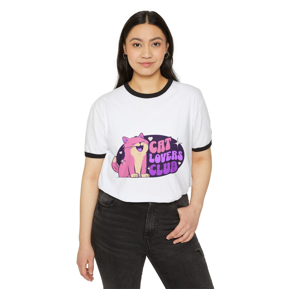 Cat Lovers Club Ringer T-Shirt
