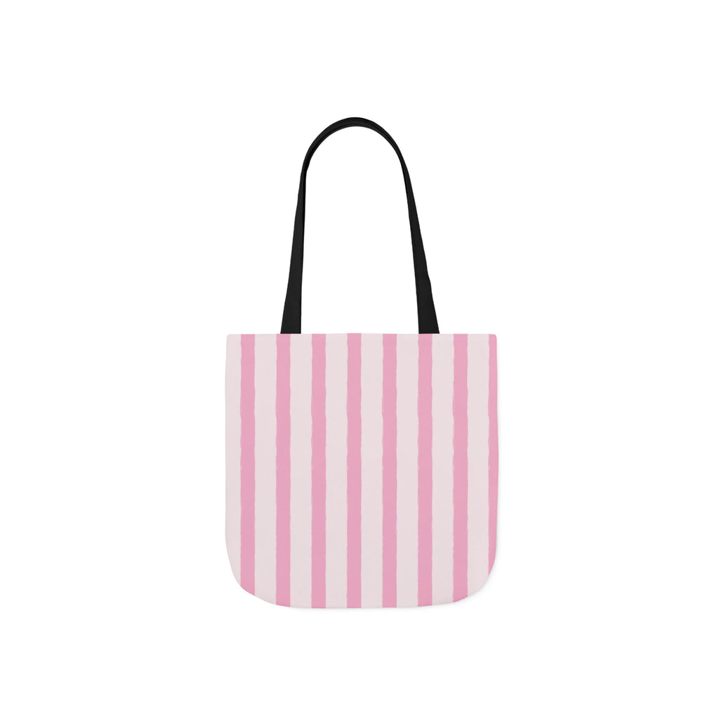 Canvas Tote Bag — Pink Stripe Beach-Ready Shopper