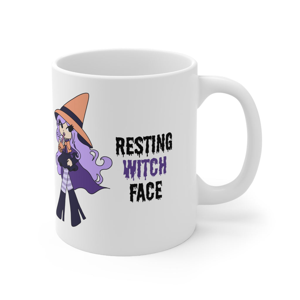Resting Witch Face Mug — Ceramic Coffee Cup