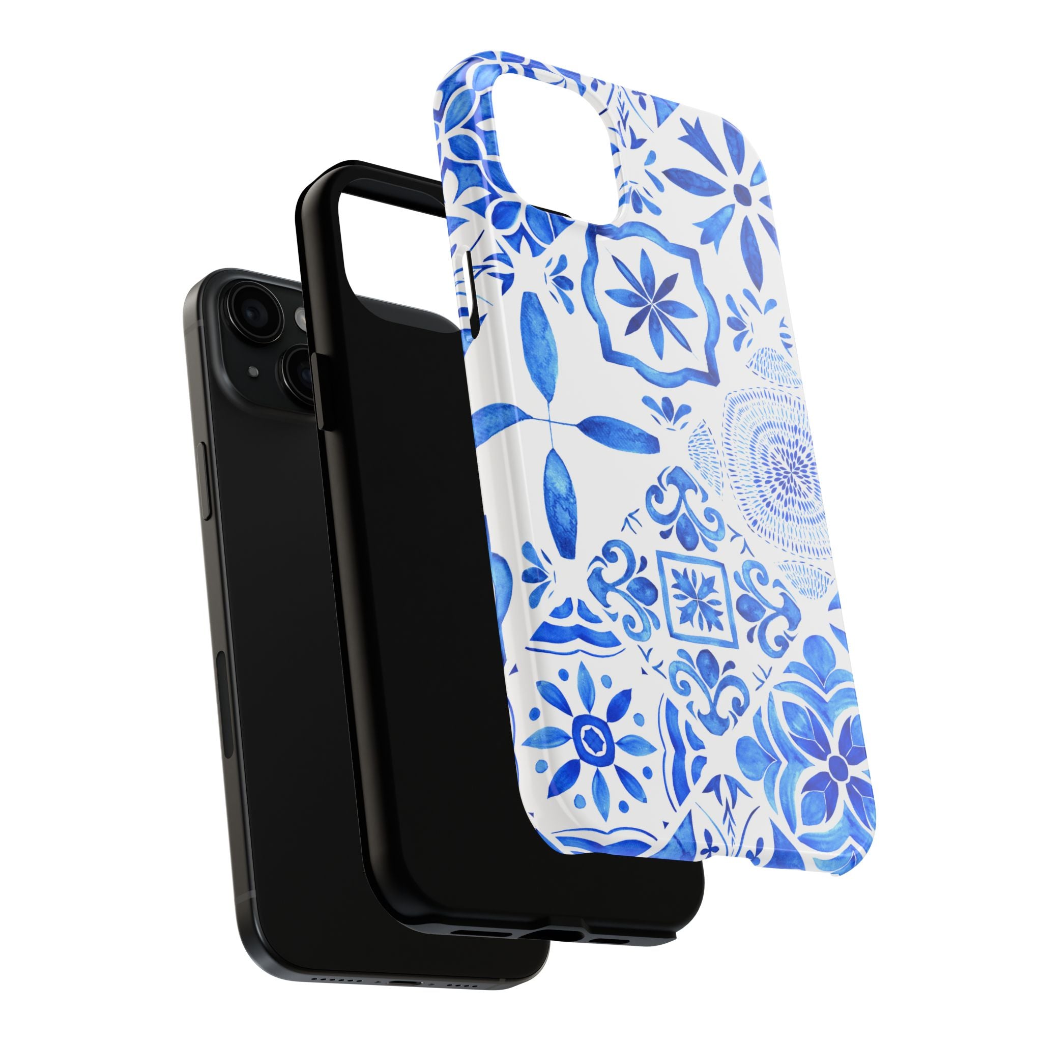 iPhone Case Pastel Santorini Inspired Blue White