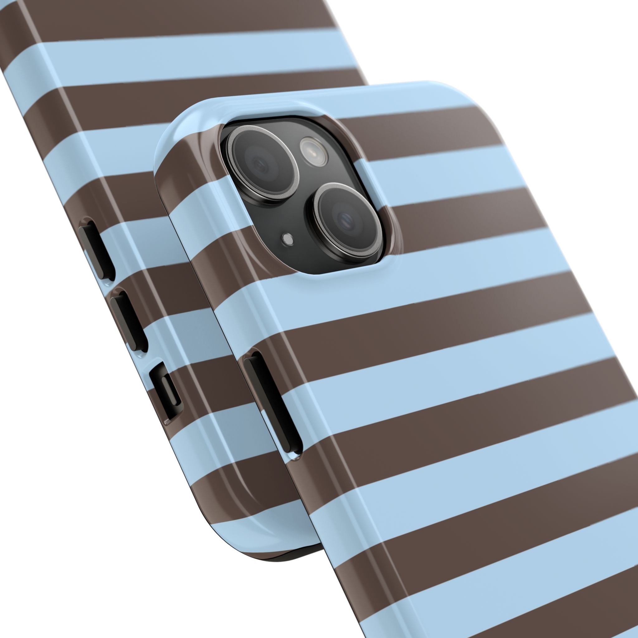 iPhone Case Blue Brown Stripes