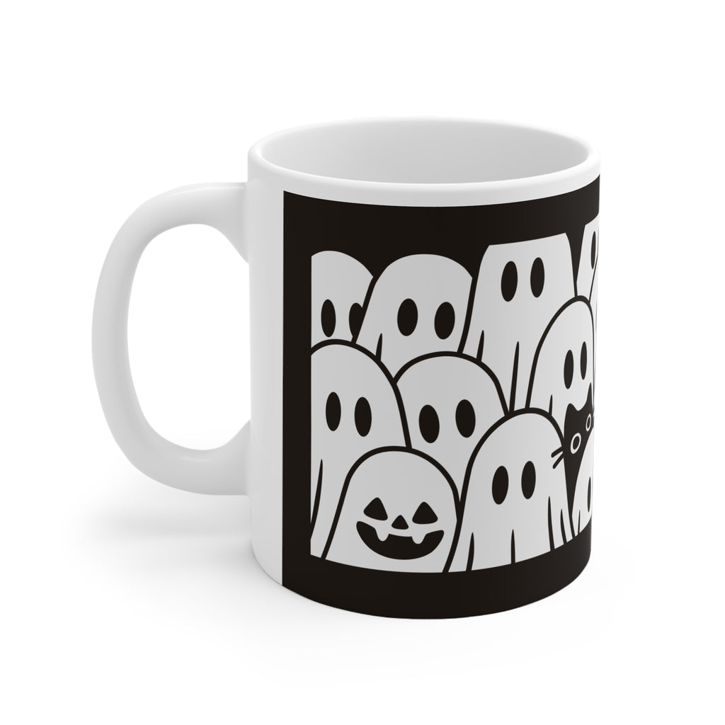 Spooky Halloween Ghost Mug — Ceramic Coffee Cup