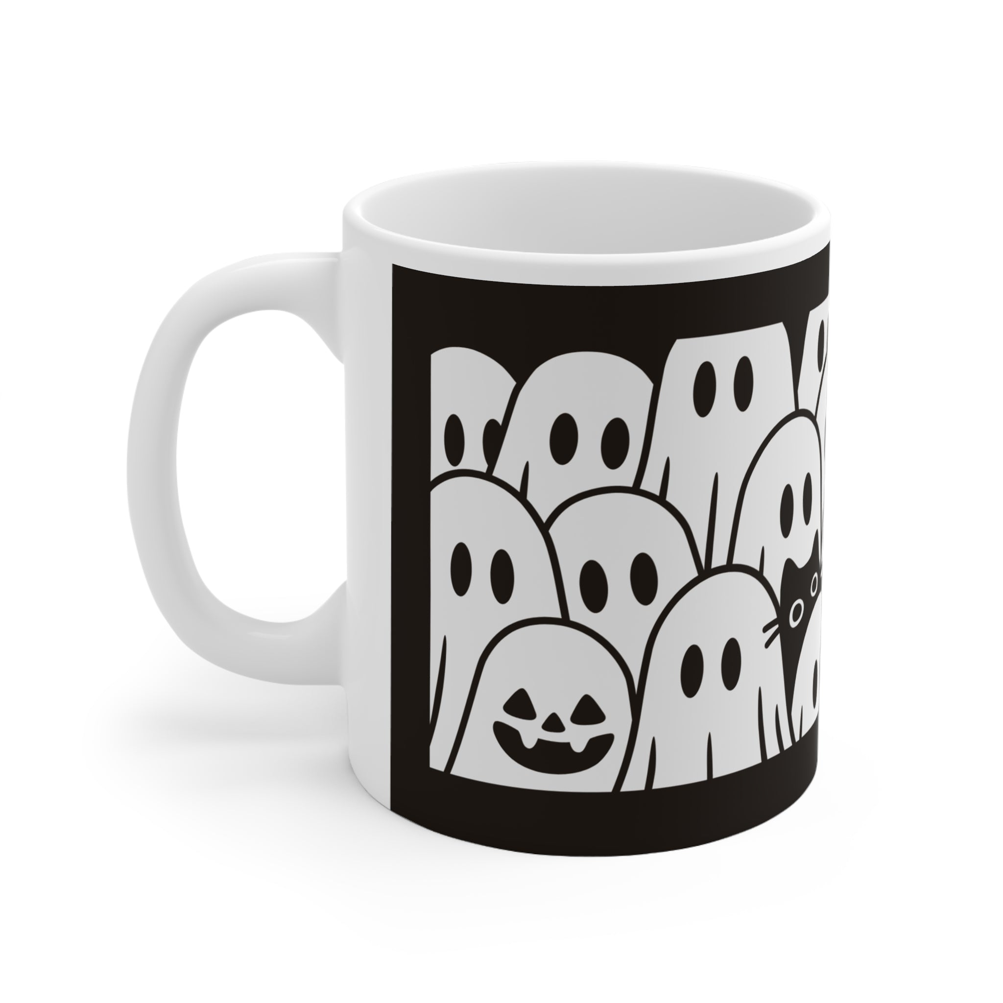 Spooky Halloween Ghost Mug — Ceramic Coffee Cup